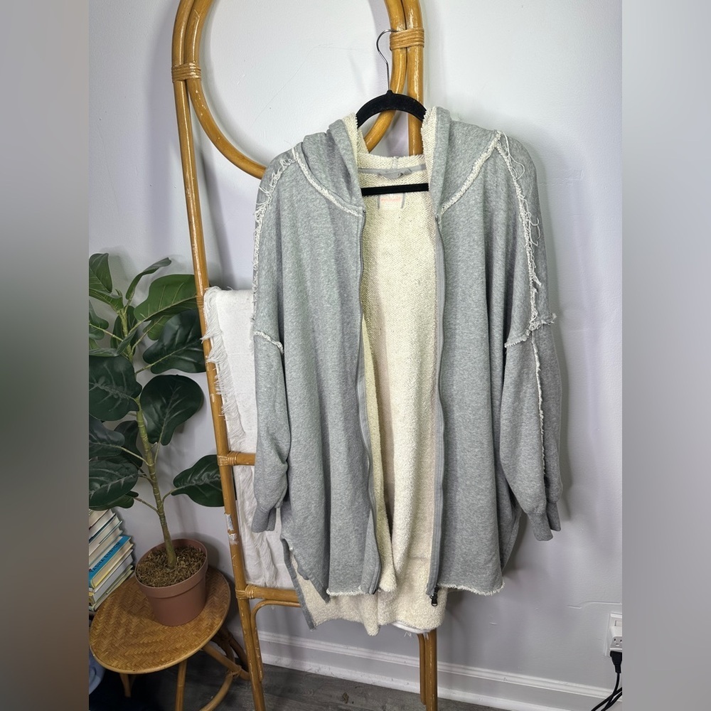 Free People Movement Grey Hoodie Jacket sz XS/S